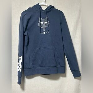 Fox Men's Dark Blue Hoodie with Logo
